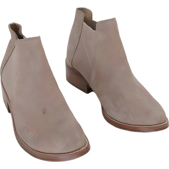 Eileen Fisher Rhlan Tumbled Nubuck Ankle Booties Earth Size 6.5 - Picture 1 of 6
